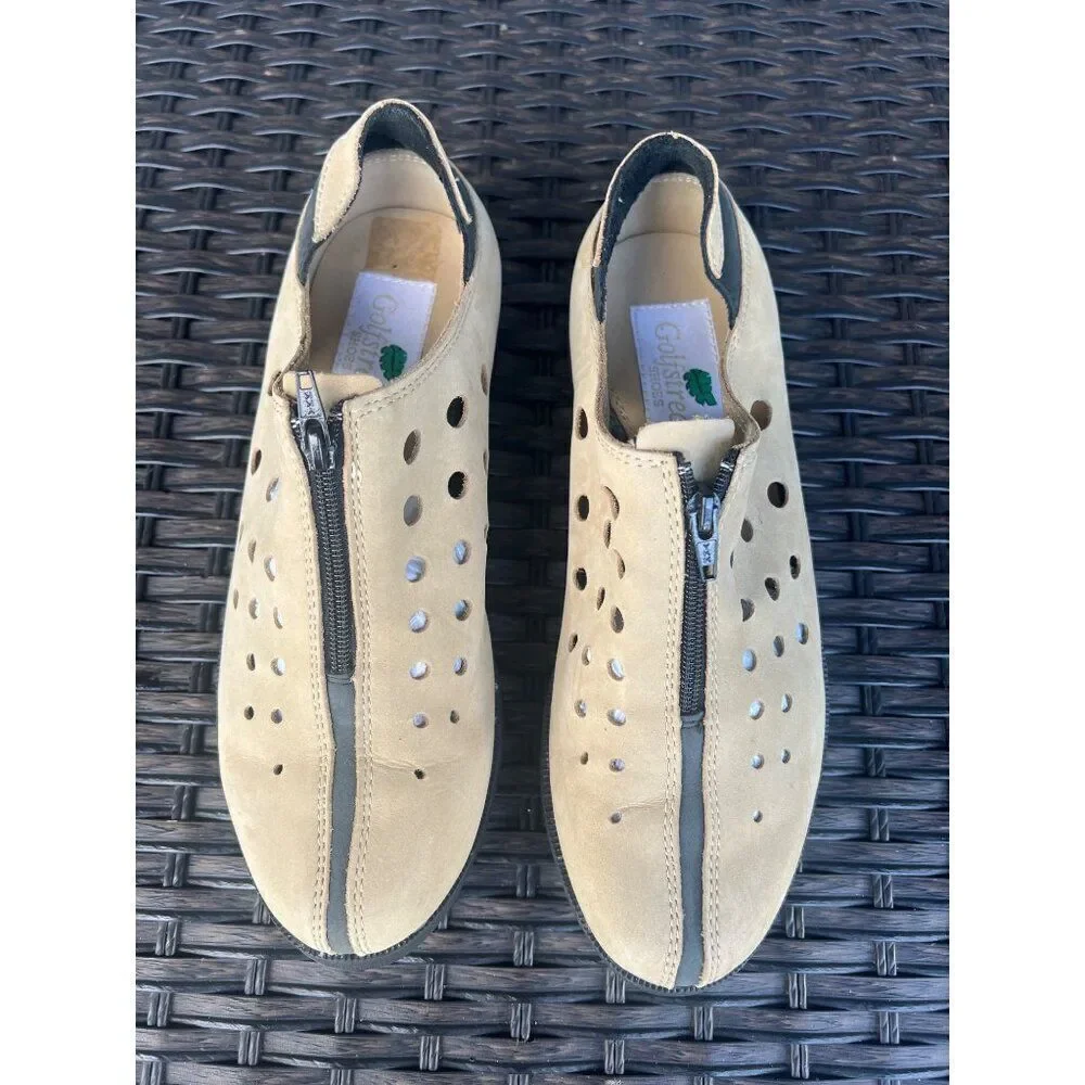 Golfstream Women Leather Perforated Golf Shoes Size 7.5M